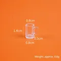 Clear miniature plastic beer mug for dollhouse kitchen accessories and DIY crafts - 24# Miniature Mug