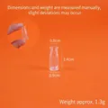 Miniature transparent plastic milk bottle dollhouse accessory with size dimensions shown - 31# Mini Cups