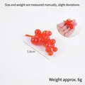 Racimo de bayas rojas en miniatura realista para manualidades con escala de 5,8 cm - Racimo de Uva Roja / 1 Pieza (5.8cm)