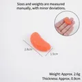 Modelo de gajo de naranja en miniatura realista de resina para manualidades DIY - Rodaja de pomelo rojo anaranjado grande / 2.8cm