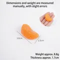 Accesorio de juguete miniatura de rodaja de naranja para manualidades de bricolaje - Gajo de naranja individual (3.8cm Sin hebilla) / Amarillo Naranja