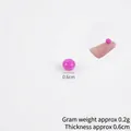 Accesorio miniatura de baya rosa para manualidades DIY peso 0,2g y grosor 0,6cm - Arándano rosa rojo pequeño / 0.7cm