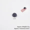 Accesorio de fruta de mora en miniatura para manualidades DIY vista a escala 1,1 cm - Mora negra mediana / 1.2cm / 1 pieza/paquete