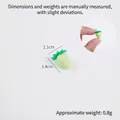 Fresa verde en miniatura para DIY, accesorio de aprox. 1,4cm x 1,1cm y peso de 0,8g - Fresa pequeña verde mediana con hoja / 1.4cm / 1 pieza/paquete
