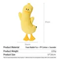 Jouet en peluche canard grinçant pour chiens, variante canard jaune de 51 cm de haut - Jouet Canard au Cou Tordu / 51cmx26cm / Jaune vif