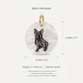 Schattige acryl hanger met Franse bulldog en goudkleurige ring voor sieraden - Alleen Hanger (Zonder Ketting) / Grijze Franse Bulldog (Nr. 2)