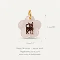 Acryl bloemhanger met schattige Chihuahua hondenprint, 14,6 mm lichtgewicht sieraad - Alleen Hanger (Zonder Ketting) / Bloemblaadje Chihuahua (Nr. 11)
