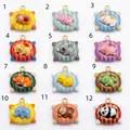 Collection of 12 hand-painted ceramic animal charms sleeping on cushions for jewelry making - 9-Frog Pendant (Pendant Only (Without Chain))