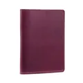 Handmade burgundy crazy horse leather passport holder cover for international travel - Purple
