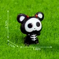 Miniatura di panda scheletro di Halloween per decorazione micro-paesaggio, 2,1 cm - Topo Demone (C3448) / Al2.2cm La1.9cm Sp1.2cm