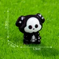 Statuetta di animale scheletro di Halloween in miniatura per micro paesaggi, 2,0x1,9 cm - Al2cm La2cm Sp1.2cm