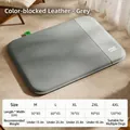 Premium gray minimalist waterproof leather dog bed mat suitable for all seasons - M (50*40cm) / Color-Blocked Leather Grey