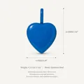 Polished blue heart-shaped stainless steel pendant charm for DIY jewelry making - Pendant Style 2 (RSPK253808Q) / Pendant Only (Without Chain) / Blue