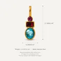 Ciondolo in acciaio inossidabile con zirconi viola rossi e blu visualizzazione variante - Ciondolo Stile 7 (RSPK253808Q)