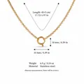 Gold-colored stainless steel necklace chain detail with 10mm spring clasp measurements - Small Sailor Clasp Pearl Chain / Gold
