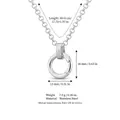 Fashionable stainless steel necklace featuring a circular DIY pendant accessory - Steel Color Spring Clasp Chain B (13mm) / Silver