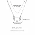 Silver stainless steel necklace with unique hand clasp design and 45cm chain length - Silver Hand Clasp Necklace / Silver