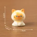 Miniatura graziosa statuetta di gatto siamese per decorazione casa delle bambole DIY - Stile 4 (Obbediente) / 1.6x2.2cm