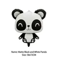 Süßer matt schwarz-weißer Panda-Aluminiumfolienballon für die Geburtstagsdekoration - Matte Kleiner Panda / 58x72cm