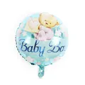 Premium round blue bear foil balloon for baby boy birthday party table decoration - Blue BABY Bear Round Balloon / 18 Inch