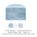 Elegant blue vellum envelope set with silver foil lily design and 3 seal stickers - Lily Night (Lily Letter)