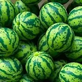 15mm round silicone beads featuring green watermelon print for DIY jewelry crafts - Watermelon