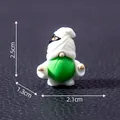 Figura de gnomo momia de Halloween en miniatura con calabaza verde, altura de 2,5 cm - Estilo Momia