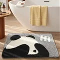 Alfombra de baño absorbente gruesa con diseño de panda y base antideslizante suave. - 40*60cm / Panda Tímido