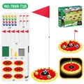 Ensemble de golf pour enfants avec cibles lumineuses LED pour le jeu intérieur. - Jeu de Lancer de Golf Lumineux (Ensemble Prestige 6 Cibles) / Configuration de Luxe à 6 Cibles / Base Jaune