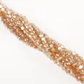 Premium 4mm Champagner facettierte Bicone Kristallglasperlen für DIY Schmuckherstellung - 4mm (Ca. 80-85 Stück/Packung) / Goldchampagner