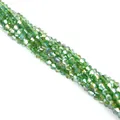 Brilliant 4mm faceted green bicone crystal glass beads for DIY jewelry making and crafts - Grass Green AB