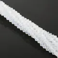 4mm faceted opal white bicone crystal glass beads for DIY jewelry making accessories - Opal