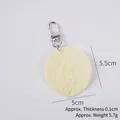 Porte-clés chips de pommes de terre simulation PVC 1:1 accessoire alimentaire - Saveur Originale-Fermoir à D