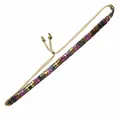 Hand-woven Tila bead bracelet with purple and gold accents and adjustable cord - Hand-Woven Tila Bead Bracelet (TL-B23091803K) / Deep Purple Bronze Grey