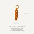 Baguette-shaped stainless steel charm with orange enamel and 18K gold plated finish. - Baguette Pendant Only (Without Chain) / Gold
