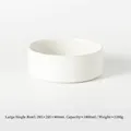 Minimalistischer großer weißer Keramik-Hundenapf mit 1800ml Fassungsvermögen - Weiße Gerade Schale / L