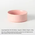 Großer rosa Keramik-Haustiernapf für Hunde, 1800 ml Fassungsvermögen für Futter - Rosa Gerade Schale / L