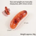 Realistisches PVC-Hot-Dog-Wurstmodell, 9,7 cm x 2,8 cm, 60 g schweres Lebensmittel - Gebratene Hotdog-Wurst - Ohne Schnalle-Stil