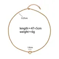 Halskette aus 18K vergoldetem Edelstahl mit Angaben zu Länge, Gewicht und Breite - Runde Künstliche Perlenkette / Roségold