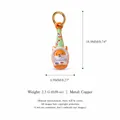 Cartoon fox astronaut pendant in copper with 18.9mm height and bright orange details - No. 1 Fox Pendant / Pendant Only