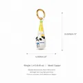Hand-painted cartoon panda charm pendant in copper with 18.8mm height dimension details - No.3 Panda Pendant / Pendant Only