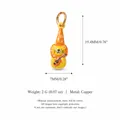 Creative cartoon lion charm pendant in orange enamel with a copper metal base - No.5 Lion Pendant / Pendant Only