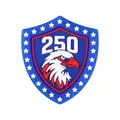 USA Independence Day 3D silicone eagle shield bead for DIY jewelry making crafts - 3D Shield 250th Anniversary Style