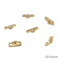 Cuenta espaciadora de flor de rombo de oro de 14K 10x5mm para creaciones de joyería DIY - Rombo Circonio Individual (Oro Lleno 14K)