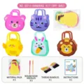 DIY non-woven animal handbag sewing kit for kids with all materials and tools included - Small Animal Handbag Style (OPP Bag) / 78g Set