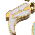 Weißer Emaille-Cowboy-Stiefel-Anhänger mit goldenem Edelstahlrahmen für DIY-Schmuck - 11mm Stil / Weiß