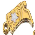 Goldener Edelstahl-Cowboystiefel-Anhänger mit dekorativem weißem Stern-Detail aus Emaille - Weißer Sternenstil / 5 Stück / Gold