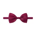 Elegant wine red children's bow headband with elastic soft nylon band for baby girls - Wine Red (275)