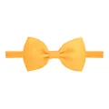 Bright yellow grosgrain bow headband with soft elastic nylon band for infants - Bright Yellow (662)