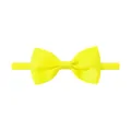 Bright lemon yellow elastic nylon bow headband for newborn babies and toddlers - Lemon Yellow (32)